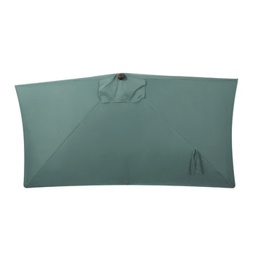 Sidney 9 ft. Classic MidCentury Rectangular Half Market Patio Umbrella